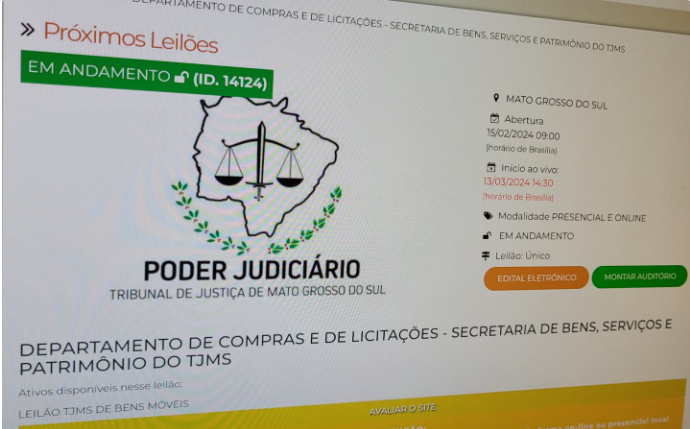 Imagem de compartilhamento para o artigo TJMS realiza leilão de 2,8 mil bens móveis na próxima segunda-feira da MS Todo dia